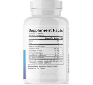 Suplementos de colágeno múltiple para apoyar la piel del cabello, uñas, articulaciones, Colágeno Hidrolizado para mujeres con tipos I, II, III, V y X - Product Image 6