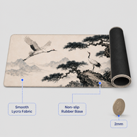 Tapis de souris de jeu carré chauffant en caoutchouc Tigerwings 220x180mm, grand format, imprimé anime, en stock pour les joueurs Otaku