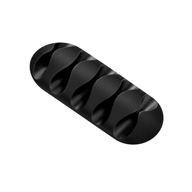 SAMANL USB Cable Organizer Silicone Cable Winder Adhesive Type Desktop Tidy Management Clips Mouse Headphone Wire Organizer