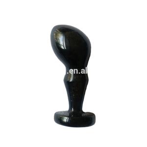 Natürliche schwarze <span class=keywords><strong>Obsidian</strong></span> Stein Anus <span class=keywords><strong>Massage</strong></span> gerät, künstliche Kristall Anal Plugs sexy Spielzeug für den Menschen - Product Image 3