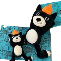 Peluche chat noir porte-bonheur Jelly Cat du 25e anniversaire du Royaume-Uni, avec rembourrage en coton PP super doux, 31cm-50cm, cadeau pour enfants
