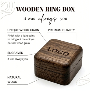 Jewelry <b>Box</b> Walnut Solid Wood Wedding <b>Ring</b> <b>Box</b> for Wedding on Diamond <b>Ring</b> Valentine's Day Gift Trinkets Storage Table - Product Image 3