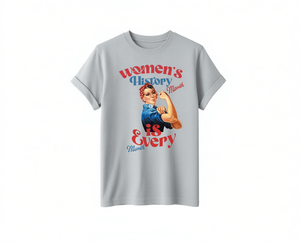 T-shirt da donna per il potenziamento femminile, 100% cotone, girocollo, manica corta, stampata, casual, vestibilità adatta a tutte le stagioni - Product Image 1