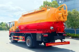Camion aspirateur de boues septiques FAW robuste, export sur mesure, réservoir en acier au carbone et acier inoxydable, option pompe à vide Jurop importée - Product Image 4