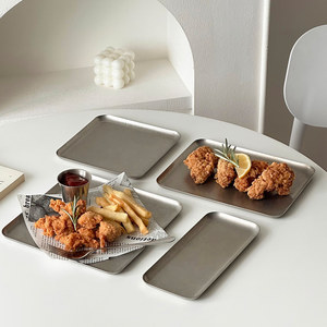 Großhandel 304 Edelstahl Rechteckige Servierplatte für <span class=keywords><strong>Korean</strong></span> BBQ Restaurant Café und Zuhause - Product Image 1