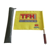 Drapeau d'arbitre électronique en polyester à sublimation, vente en gros, produit promotionnel, idéal pour l'extérieur
