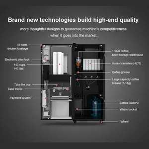 AFEN Coffee Vending Machine With Card Payment Quick Espresso Coffee Machine For Restaurant Home Office