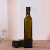 Grosir Cina botol minyak kaca botol minyak zaitun kaca dengan tutup sebagai wadah kaca untuk dapur