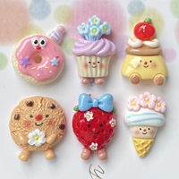 Breloques DIY en résine à thème dessin animé, accessoires décoratifs, pendentifs pour pinces à cheveux, coques de téléphone et décorations alimentaires