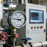 Thermomètre bimétallique, sonde de température industrielle bimétallique, jauge de température bimétallique à cadran, compatible four, Pt100 RTD