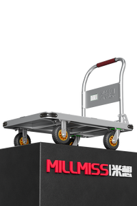 Endüstriyel kargo taşımacılığı için 6 inç naylon tekerler ile ağır hizmet tipi 800kg yük kapasitesi çelik katlanabilir arabası/Pushcart - Product Image 3