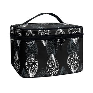 Impresión bajo demanda de conchas marinas hawaianas Moda Bolsa de maquillaje de alta calidad Bolso de gran capacidad Personalización exclusiva Cierre de cremallera - Product Image 2