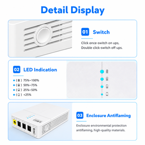 Nuevo Mini UPS WGP de 27W con Batería de Litio de 13500mAh, Compatible con Salida QC 3.0, USB 5V 9V 12V DC, Mini UPS para Router WiFi - Product Image 5