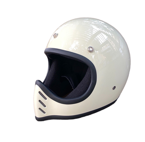 Mini Moto 3 retro cổ điển đầy đủ mặt xe máy Mũ bảo hiểm với FRP sợi thủy tinh nhanh chóng phát hành đóng cửa Điều kiện Mới - Product Image 1