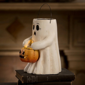 Lanterne citrouille fantôme d'Halloween en résine, veilleuse décorative d'intérieur, style A, style B - Product Image 4