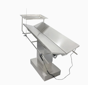<b>Electric</b> Lifting V-Top Surgical <b>Table</b> Stainless Steel Hospital Operating <b>Table</b> with IV Pole and Tray - Product Image 3
