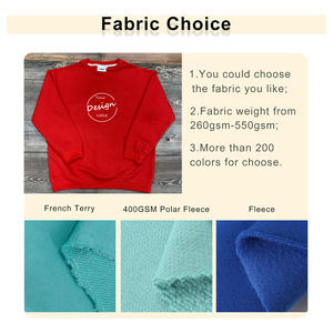 Hiver Automne Haute Qualité Femmes 280GSM Tissu Éponge Français Col Côtelé Elastique Pull Personnalisé Imprimé Epaule Goutte Uni - Product Image 3