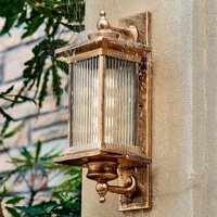 Lampe murale extérieure, installation moderne, cour personnalisée, bronze antique, décoration de jardin imperméable, lampe murale LED extérieure 30W