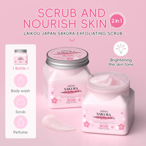 LAIKOU Sakura, крем для глазури, органический скраб для тела из вишни, отшелушивающие сенсорные гранулы, отбеливание, Прямая продажа с завода - Product Image 2