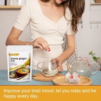 OEM Premium limón jengibre té de hierbas todos los ingredientes naturales cuidado de la piel salud digestión té de flores