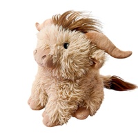 Fabricant en gros sur mesure – Nouvelle peluche réaliste de vache des Highlands écossaise lestée de haute qualité, taureau écossais en peluche douce