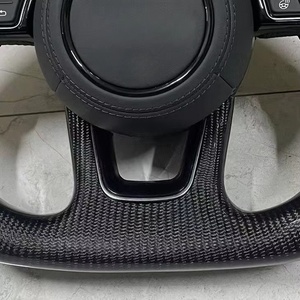 Volant en fibre de carbone pour <span class=keywords><strong>Audi</strong></span> B9 A1 A3 A4 A5 RS3 RS4 RS7 A8 Q5 S3 S4 S5 A6 Q7 TT R8 S6 B8 RS5 Shift Paddle LED Alcantala - Product Image 2