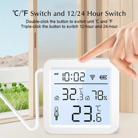 Nouveau capteur intelligent de température et d'humidité Tuya WiFi avec sonde, thermomètre numérique et hygromètre, détecte les données T&H du réfrigérateur