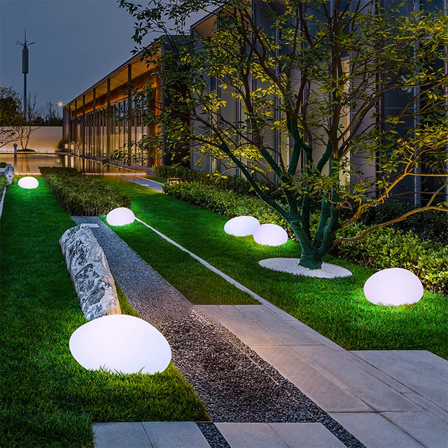 Christmas Event LED Glowing Pool Sphere Orb Remote Control Multi Color Luminous Ball Light Outdoor Path Stepping Stones