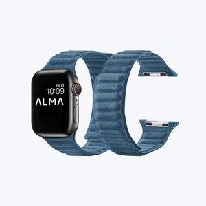 Sang Trọng Tùy Chỉnh Cho <span class=keywords><strong>Alcantara</strong></span> Ban Nhạc Đồng Hồ Cho Smartwatches Mạnh Mẽ Từ Vòng Dây Đeo Cho Apple Loạt Đồng Hồ 10 9 8 7 6 5 4 3 - Product Image 1
