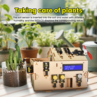 Kit de composants électroniques pour maison en bois à construire soi-même Keyestudio, programme STEM, kit d'apprentissage pour débutants, kit de maison intelligente pour Arduino