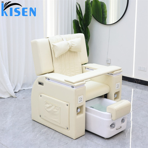 เก้าอี้นวดเท้าไฟฟ้าสำหรับร้านทำเล็บ KISEN Luxury Modern USA Beauty Salon Furniture พร้อมฟังก์ชั่นนวดหลังสำหรับร้านทำเล็บ - Product Image 4