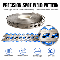 Bande perforée en nickel pur sur mesure, motif échelle, 0,10-0,30 mm, pour soudure par points de batteries, barre omnibus pour cellules 18650 21700