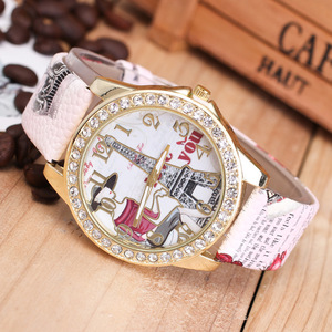Montre vintage Tour Eiffel <span class=keywords><strong>Paris</strong></span> pour femmes Montre-bracelet à quartz Montre habillée pour femmes Montre-bracelet en cuir Mode Montres-bracelets pour femmes Reloj Mujer - Product Image 5