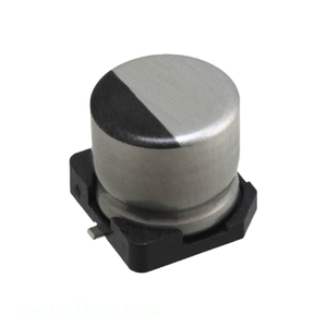 Distribuidor Autorizado, Condensador de Montaje Superficial CAP ALUM 33UF 20% 35V SMD 33 uF UWD1V330MCL1GS - Product Image 1