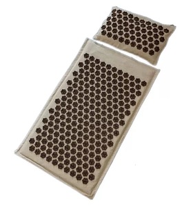 Tapis et oreiller d'acupression noirs en gros pour 2025, en lin écologique avec rembourrage en fibre de coco pour la relaxation musculaire - Product Image 6