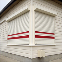 Volet de fenêtre contemporain en aluminium blanc pour devanture de magasin avec boîte à enrouleur