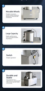 Restaurant Industrial Potato Peeler Machine Large Capacity Root <b>Vegetable</b> Peeling Washing Machine For Ginger Taro Onion - Product Image 3