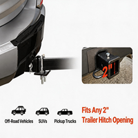 Porte-bagages de remorque pliable rapide avec garde-corps et panneau latéral ouvert en acier, capacité 500 LBS, compatible avec récepteur de 2 pouces, pour SUV et camion, gain de place