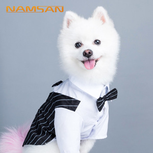 Traje de Boda para Perro NAMSAN, Chaleco a Rayas, Diseño Clásico y Elegante para Perros, Ropa Textil para Mascotas para Todas las Estaciones - Product Image 1