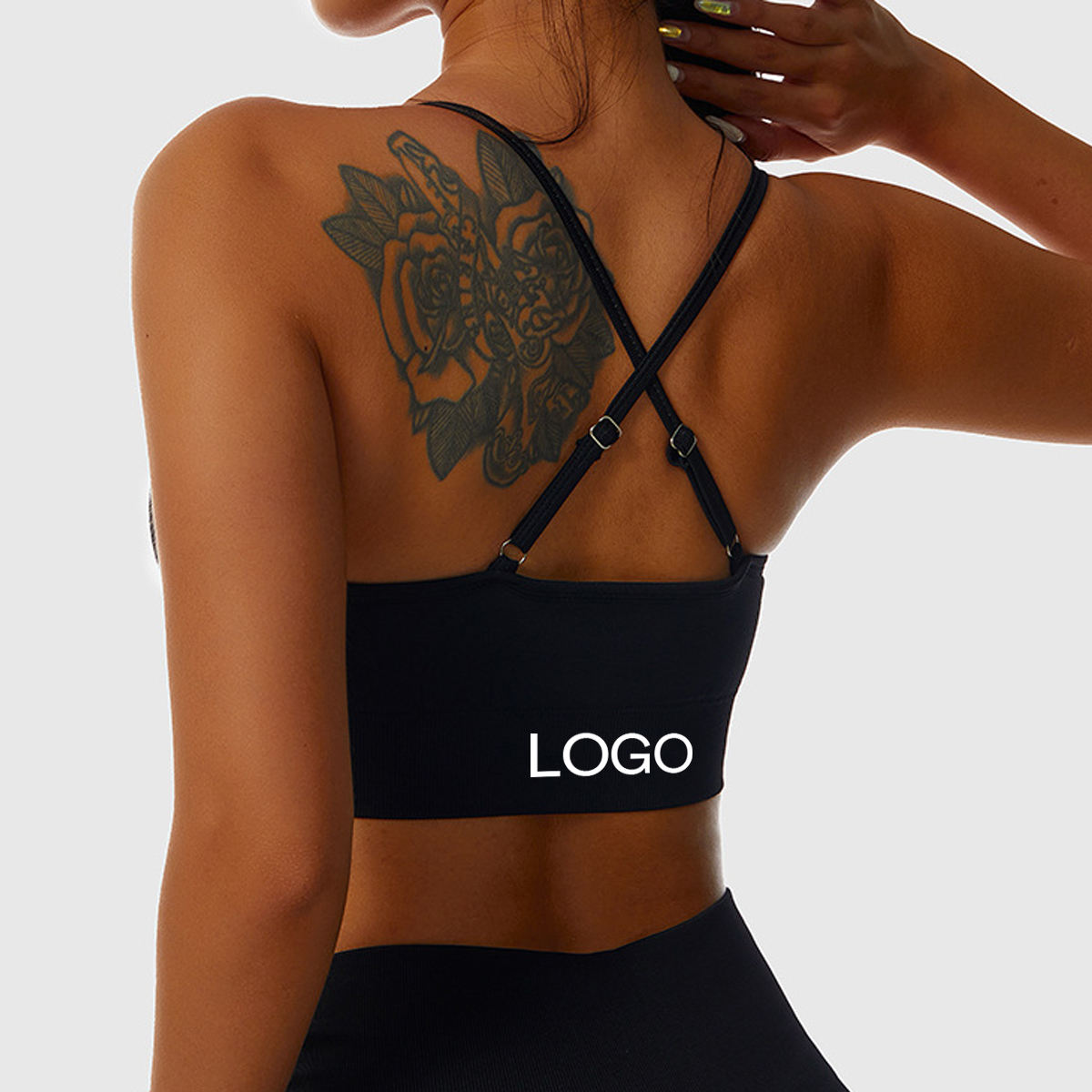 Cheap Breathable Sports Bra Shockproof Crop Top Anti-sweat Fitness Top