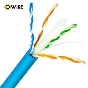 Rolo de 305m cabo de rede awg utp cat6, cabo de rede lan 22 pares 4 pares 23awg lhzs u/utp utp ftp cat6 cabo de rede gato 6