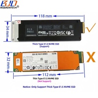 Tarjeta Adaptadora de Expansión PCI-E 4.0 8X a 2 Puertos EDSFF E1.S para SSD, Compatible con Placa Base PCIe X4x4 Bifurcación, Novedad 2026