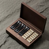 Boîtes d'emballage en cuir de luxe EC pour thé et produits alimentaires, trois/quatre compartiments, couleur et logo personnalisés, cadeaux, bonbons, vente en gros d'usine