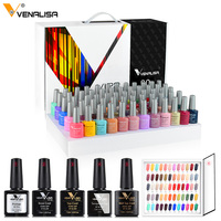Ensemble VIP Venalisa de 60 couleurs de vernis gel, prix d'usine, marque privée, ensemble de vernis gel pour salon, base coat, top coat, livre de couleurs