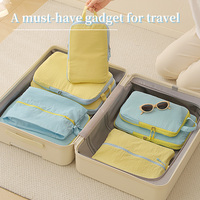 HANFEIZI Lot de 4 cubes de rangement de voyage pour valise, idéal pour les voyages et les vacances