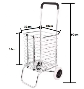 รถเข็นช็อปปิ้งแบบพกพาขนาดเล็กรถเข็นมือสำหรับบ้านในซูเปอร์มาร์เก็ต - Product Image 2