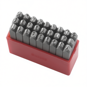 Jeu de poinçons à lettres Fervi HRC 58-60, outils de marquage en acier pour le marquage sur métal - Product Image 2