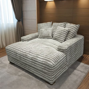 Set Divano Componibile Angolare Reclinabile in Tessuto Effetto Velluto e Pelle Stile Europeo con Imbottitura in Schiuma e Legno per Soggiorno Sala da Pranzo Appartamento Hotel - Product Image 5