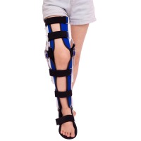 Attelle Orthopédique Réglable Conrida Genou Cheville Pied, Protège-Genou Cuisse Mollet Cheville Articulée pour Marche Libre