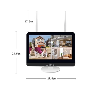 Fosvision 4CH không dây 5MP máy ảnh kỹ thuật số CCTV Kit LCD giám sát an ninh Hệ thống không dây giám sát không thấm nước 4CH 12" - Product Image 5